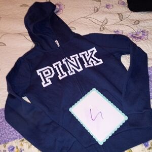Vintage Victoria's Secret VS Pink Hoodie Jacket S Logo Print